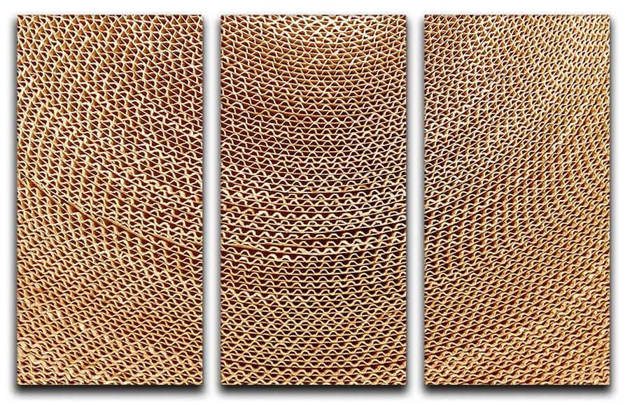 Corrugated cardboard abstract 3 Split Panel Canvas Print - Canvas Art Rocks - 1