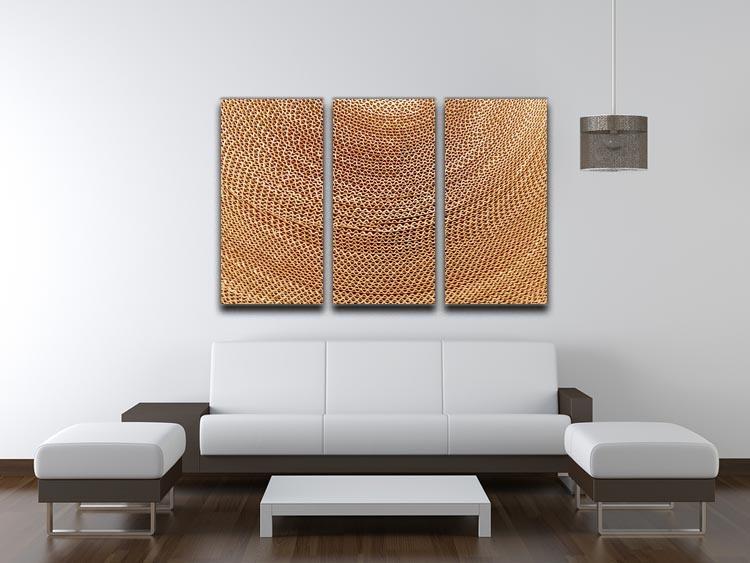 Corrugated cardboard abstract 3 Split Panel Canvas Print - Canvas Art Rocks - 3