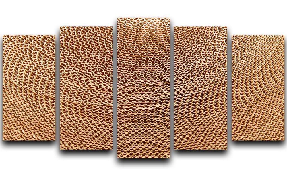Corrugated cardboard abstract 5 Split Panel Canvas  - Canvas Art Rocks - 1