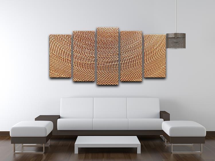 Corrugated cardboard abstract 5 Split Panel Canvas  - Canvas Art Rocks - 3
