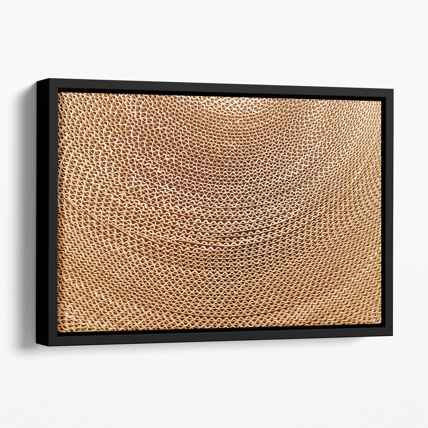 Corrugated cardboard abstract Floating Framed Canvas