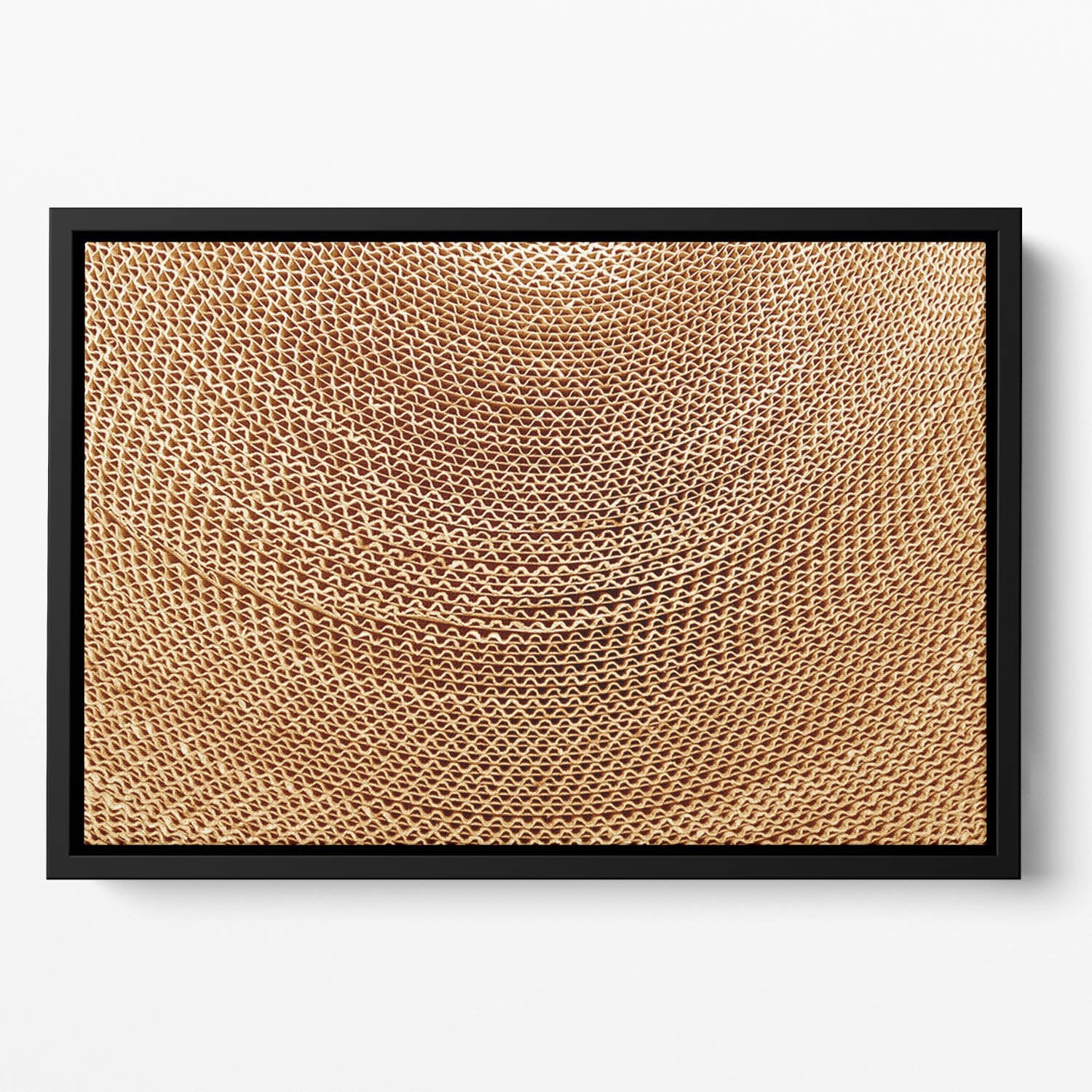 Corrugated cardboard abstract Floating Framed Canvas