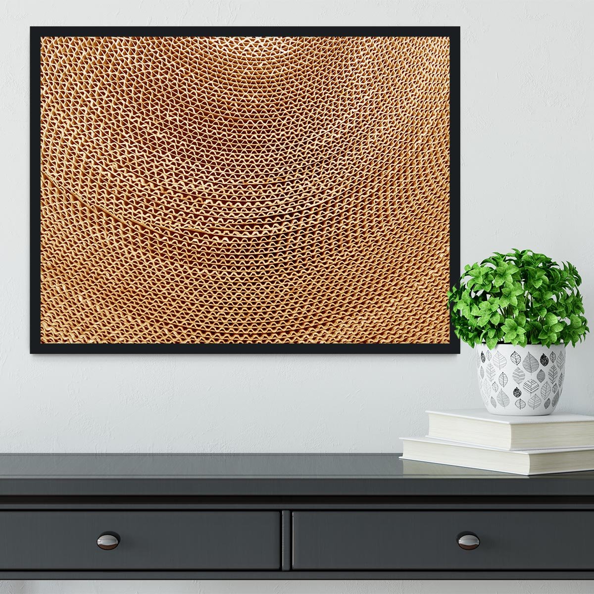 Corrugated cardboard abstract Framed Print - Canvas Art Rocks - 2