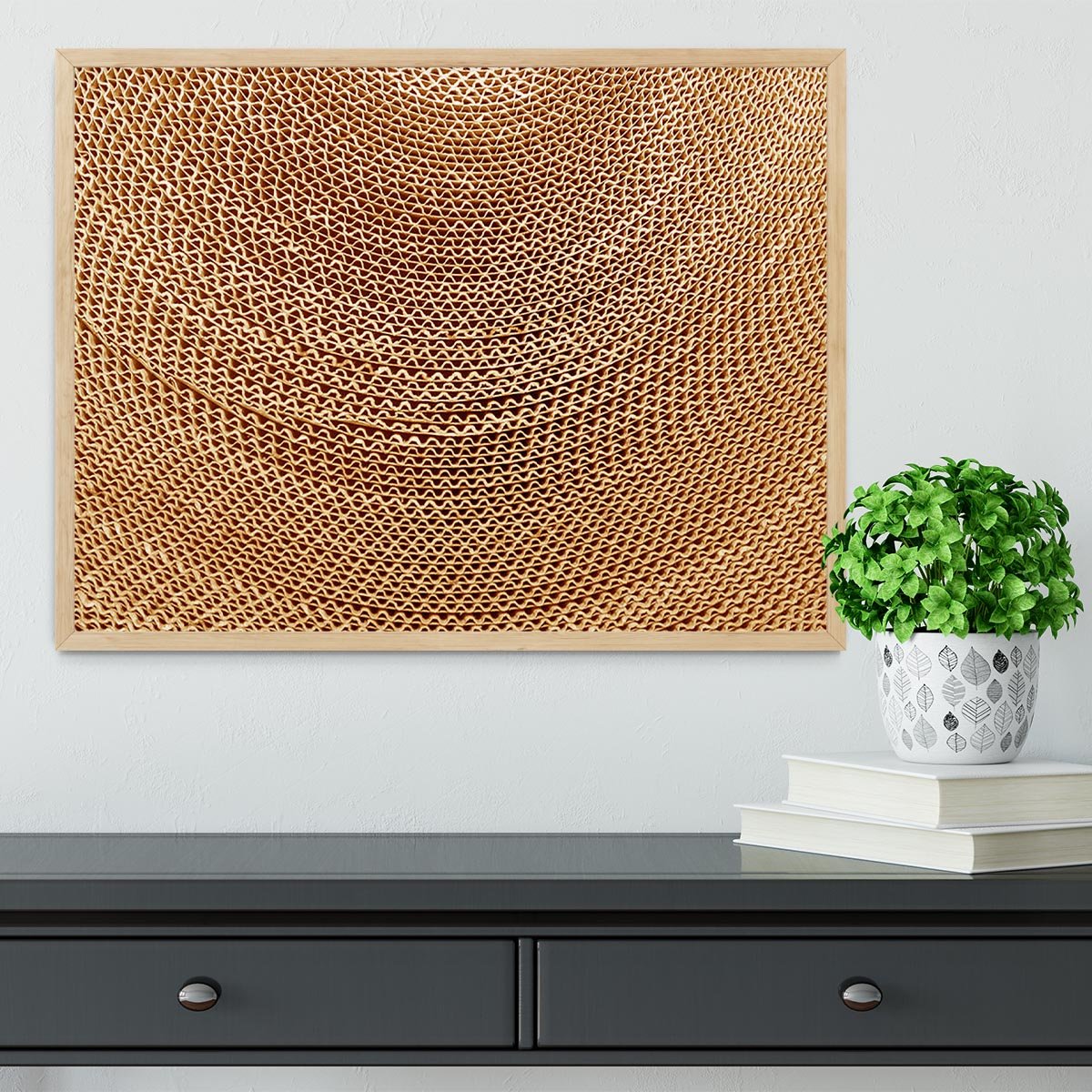 Corrugated cardboard abstract Framed Print - Canvas Art Rocks - 4