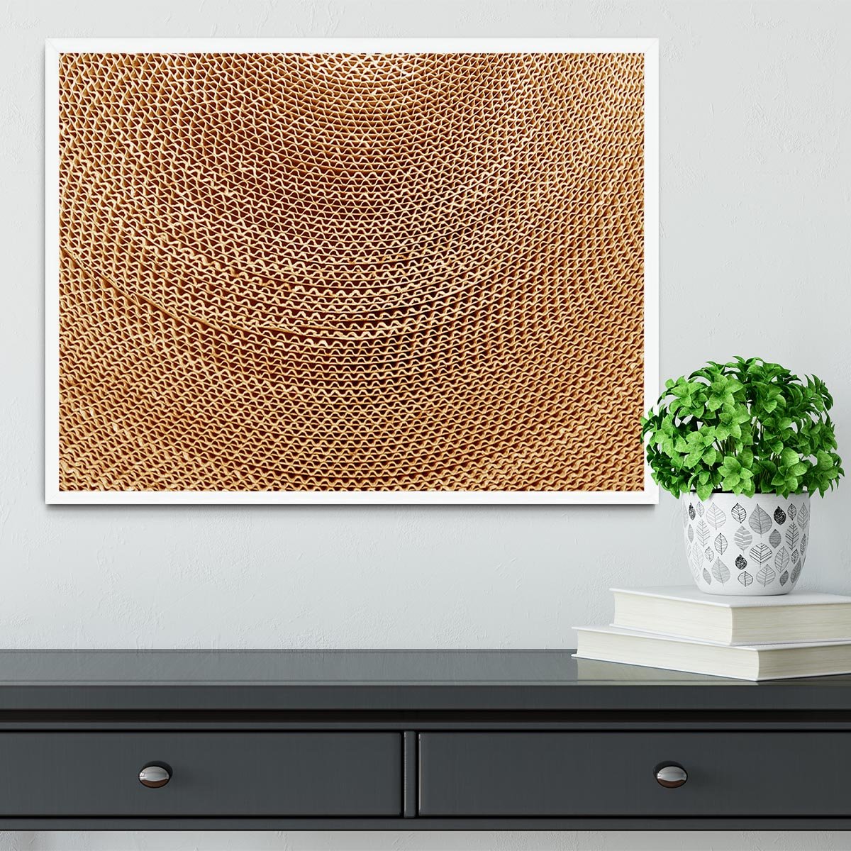 Corrugated cardboard abstract Framed Print - Canvas Art Rocks -6
