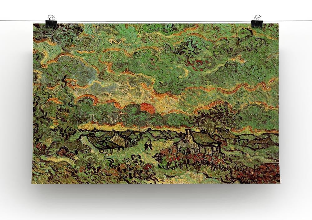 Cottages and Cypresses Reminiscence of the North by Van Gogh Canvas Print & Poster - Canvas Art Rocks - 2