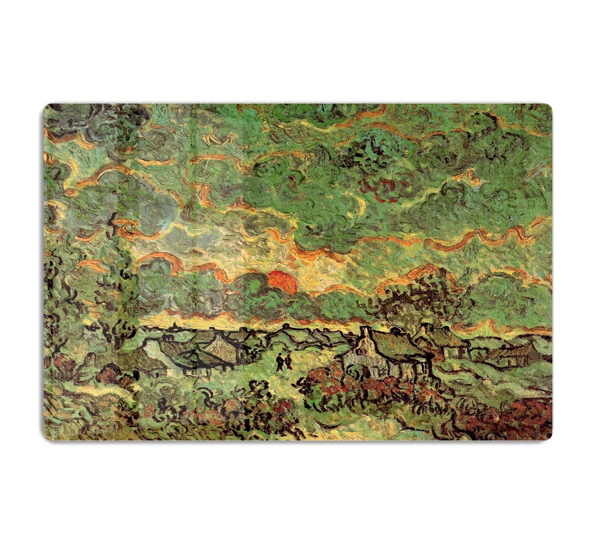 Cottages and Cypresses Reminiscence of the North by Van Gogh HD Metal Print