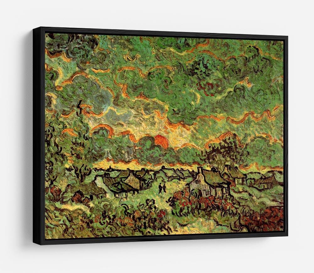Cottages and Cypresses Reminiscence of the North by Van Gogh HD Metal Print