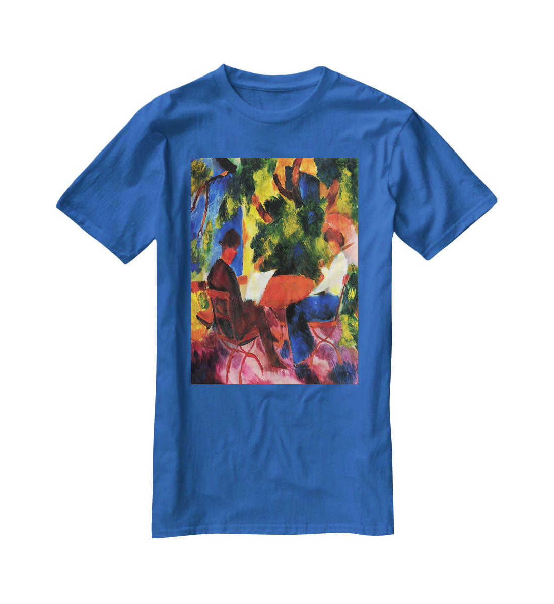 Couple at the garden table by Macke T-Shirt - Canvas Art Rocks - 2