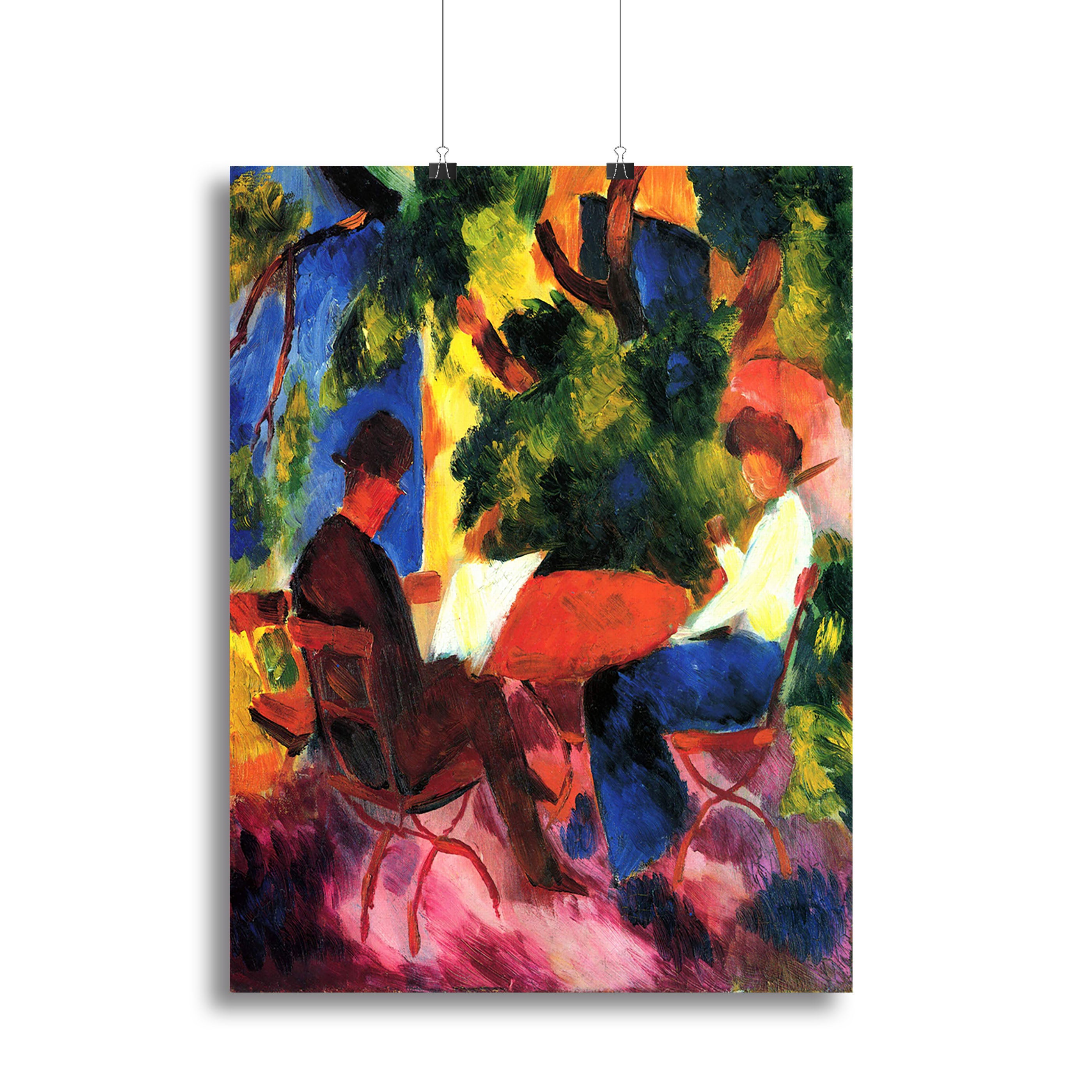 Couple at the garden table by Macke Canvas Print or Poster - Canvas Art Rocks - 2