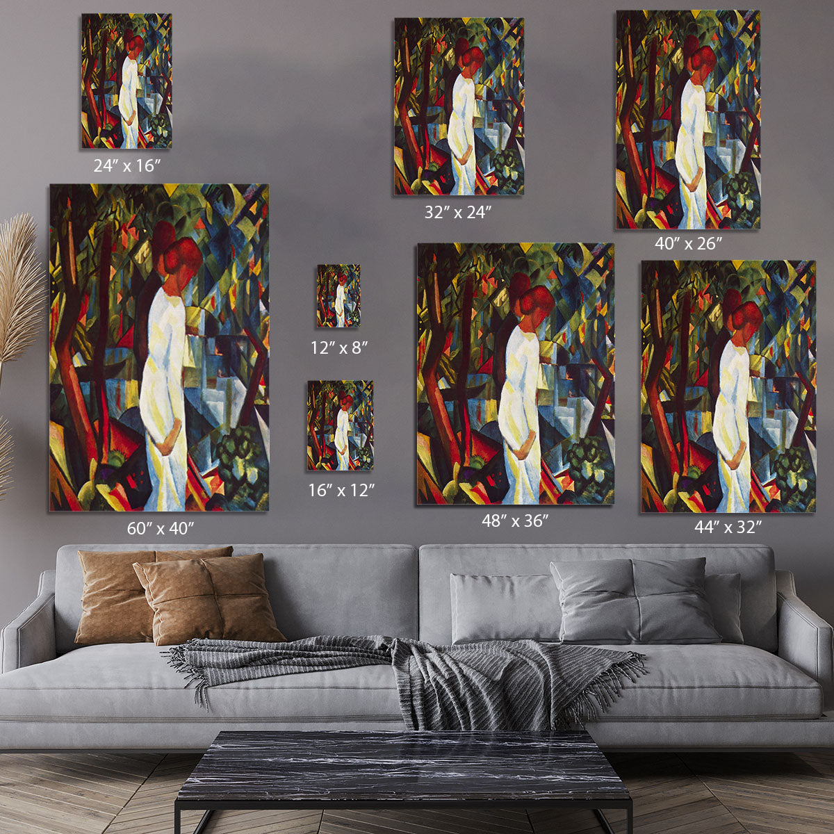 Couple in the forest by Macke Canvas Print or Poster - Canvas Art Rocks - 7