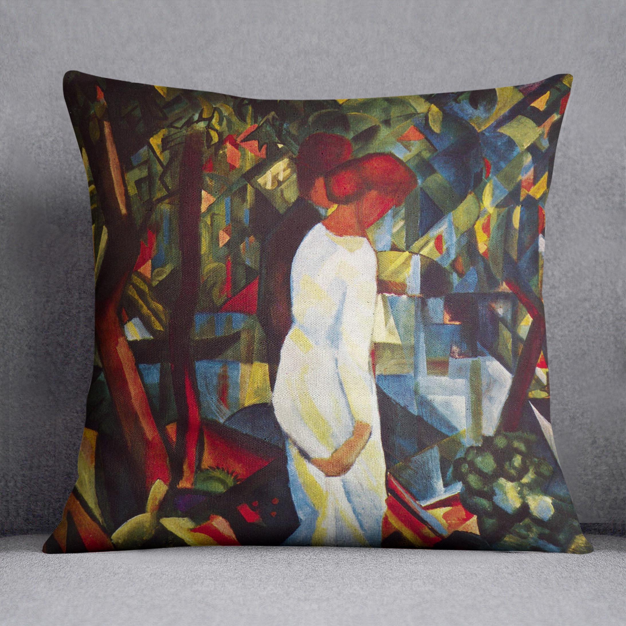 Couple in the forest by Macke Cushion - Canvas Art Rocks - 1
