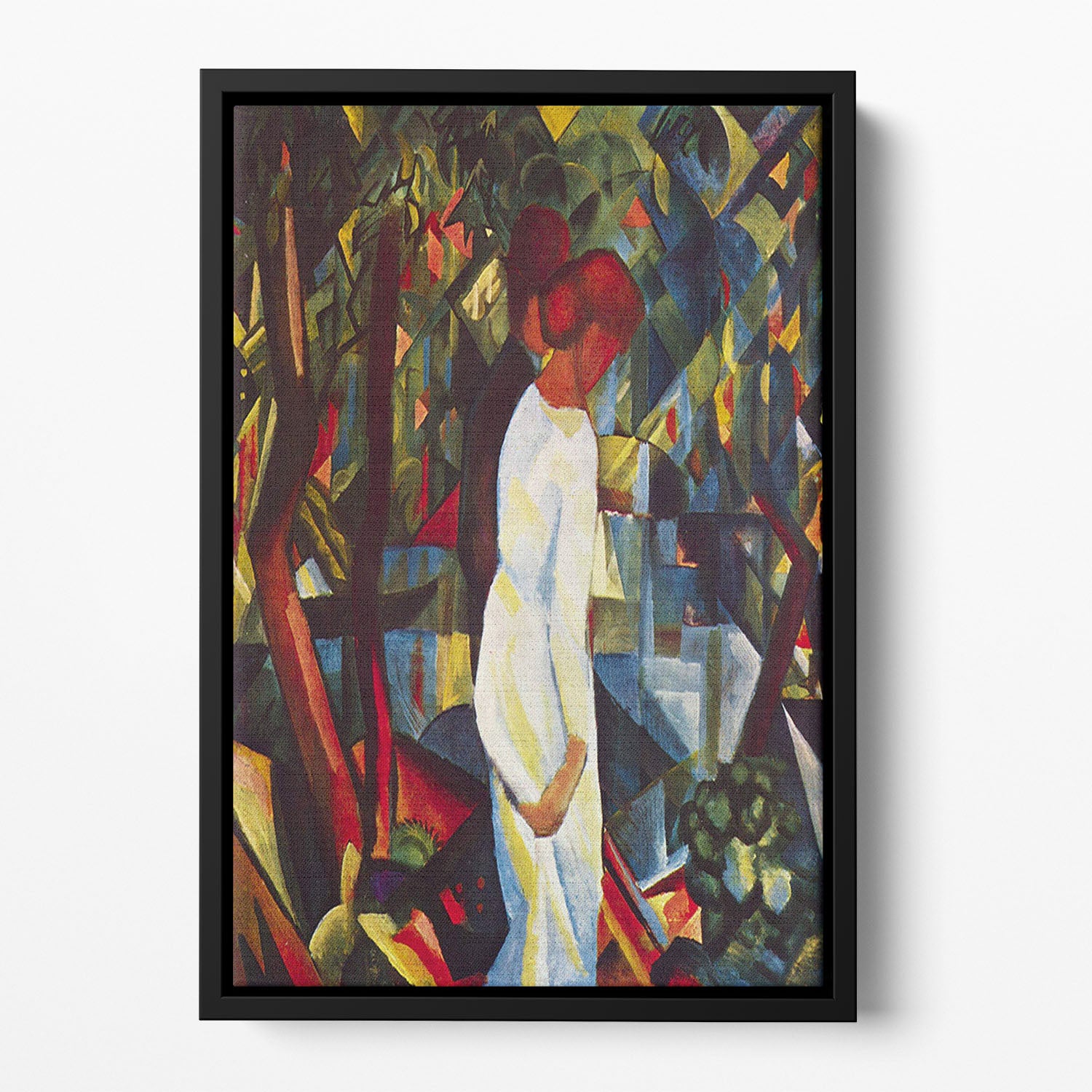 Couple in the forest by Macke Floating Framed Canvas - Canvas Art Rocks - 2