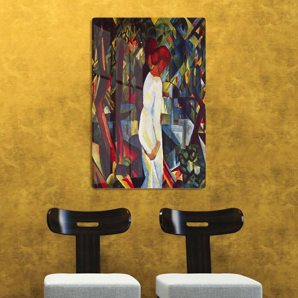 Couple in the forest by Macke Acrylic Block - Canvas Art Rocks - 2
