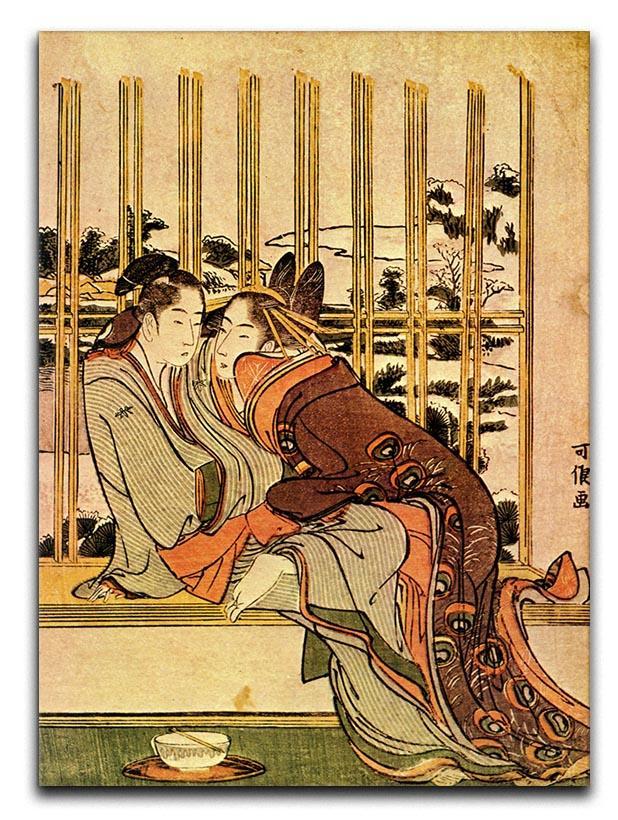 Couples by Hokusai Canvas Print or Poster  - Canvas Art Rocks - 1