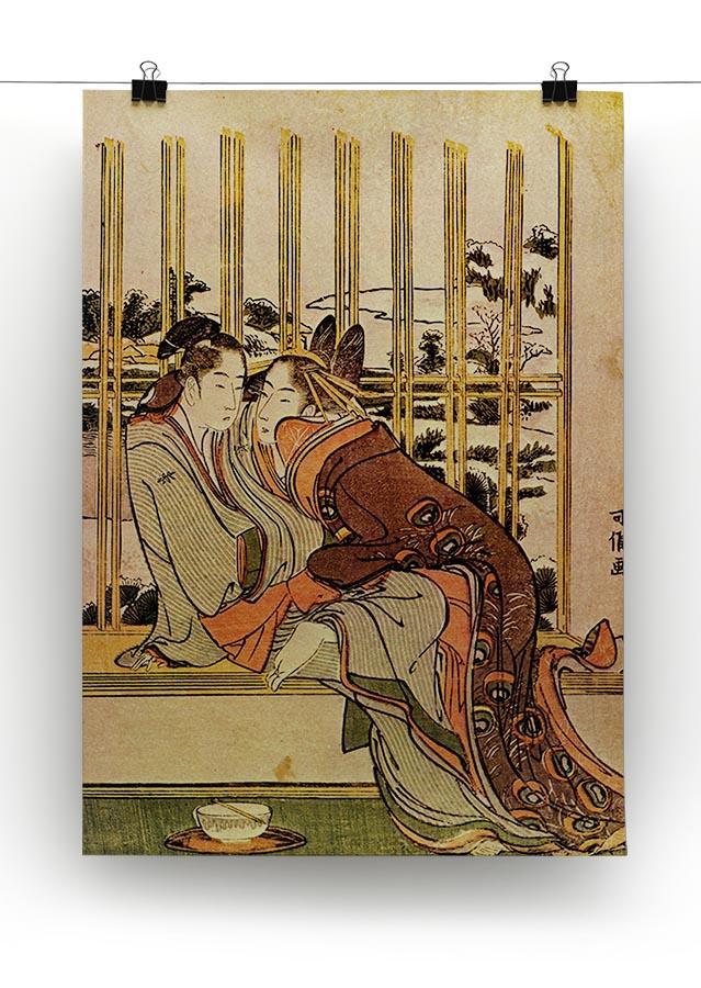 Couples by Hokusai Canvas Print or Poster - Canvas Art Rocks - 2