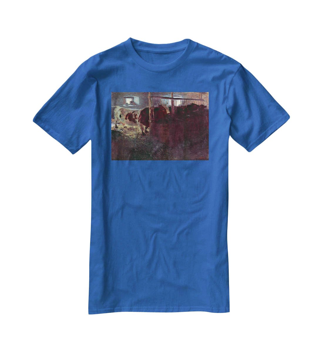 Cows in Stall by Klimt T-Shirt - Canvas Art Rocks - 2