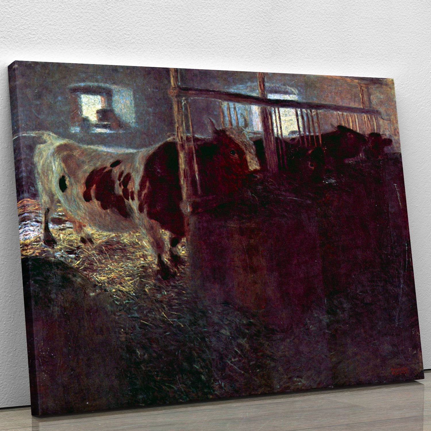 Cows in Stall by Klimt Canvas Print or Poster