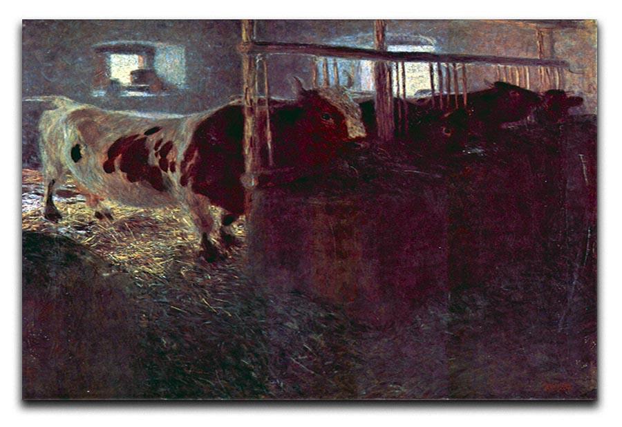 Cows in Stall by Klimt Canvas Print or Poster  - Canvas Art Rocks - 1