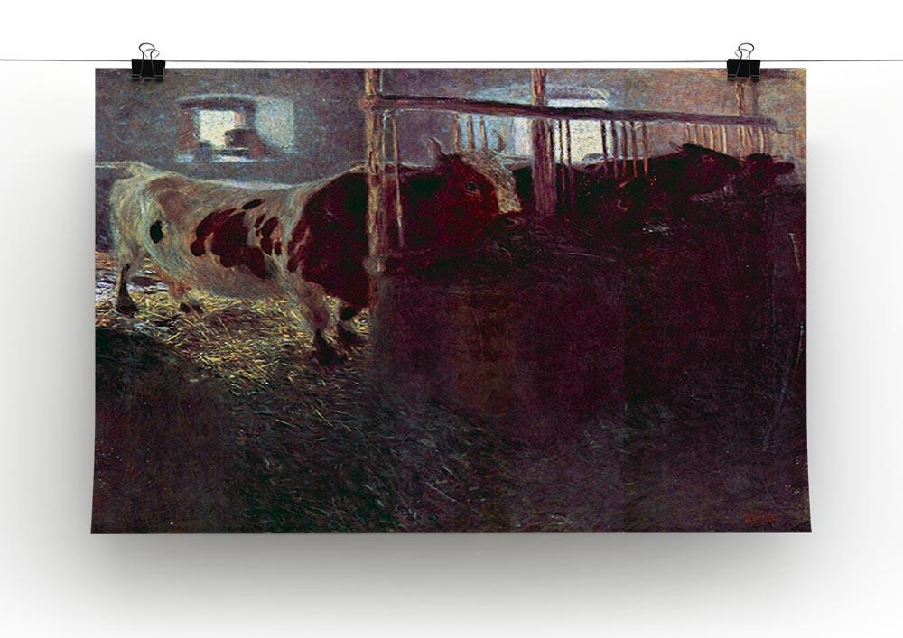 Cows in Stall by Klimt Canvas Print or Poster - Canvas Art Rocks - 2