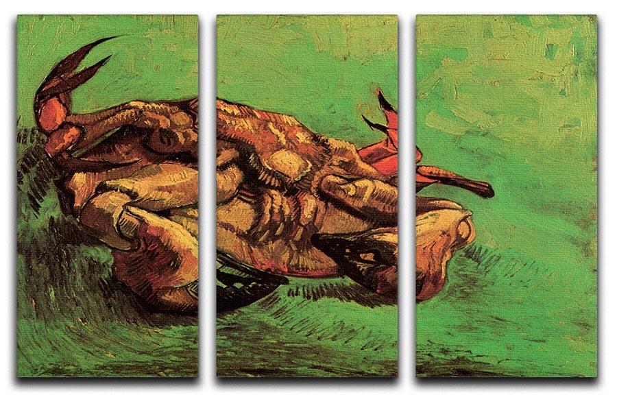 Crab on Its Back by Van Gogh 3 Split Panel Canvas Print - Canvas Art Rocks - 4