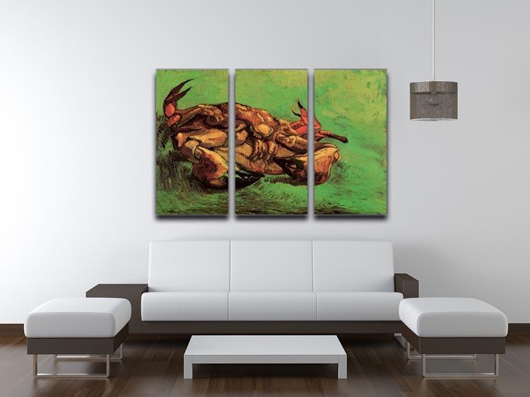 Crab on Its Back by Van Gogh 3 Split Panel Canvas Print - Canvas Art Rocks - 4
