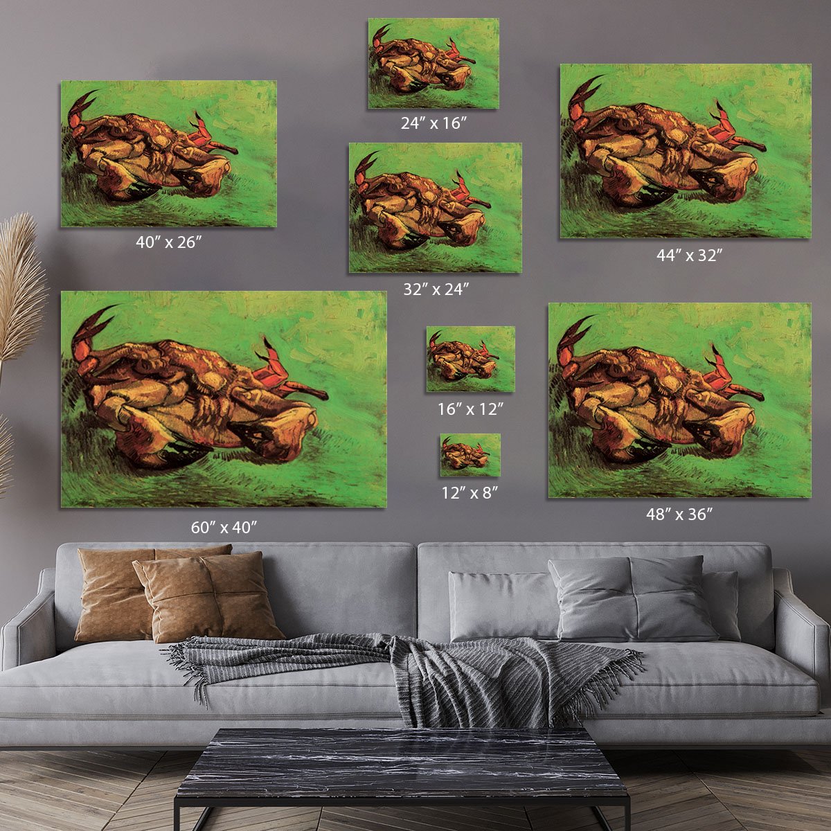 Crab on Its Back by Van Gogh Canvas Print or Poster