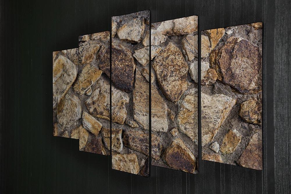 Cracked brick wall background 5 Split Panel Canvas - Canvas Art Rocks - 2