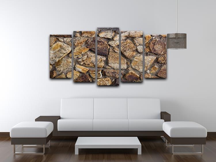Cracked brick wall background 5 Split Panel Canvas - Canvas Art Rocks - 3