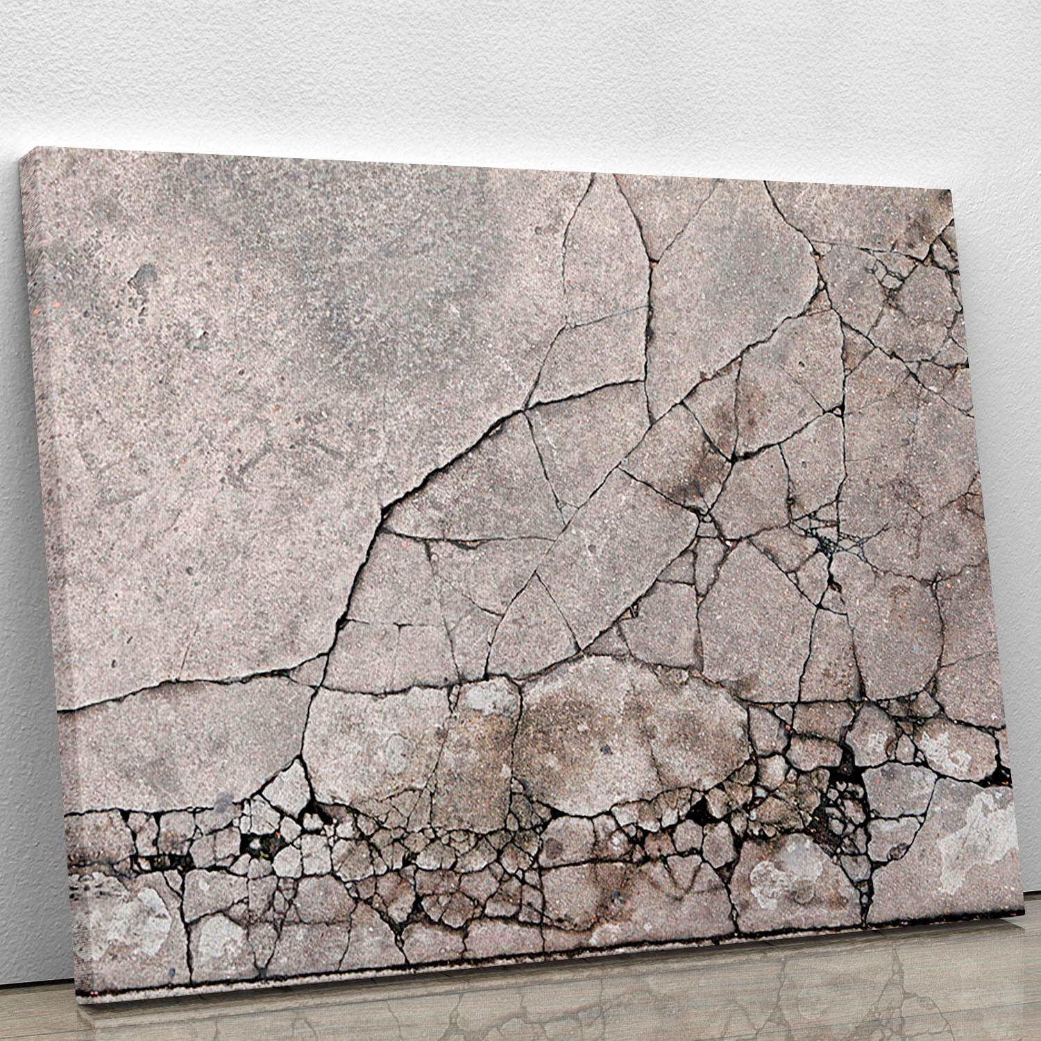 Cracked concrete Canvas Print or Poster