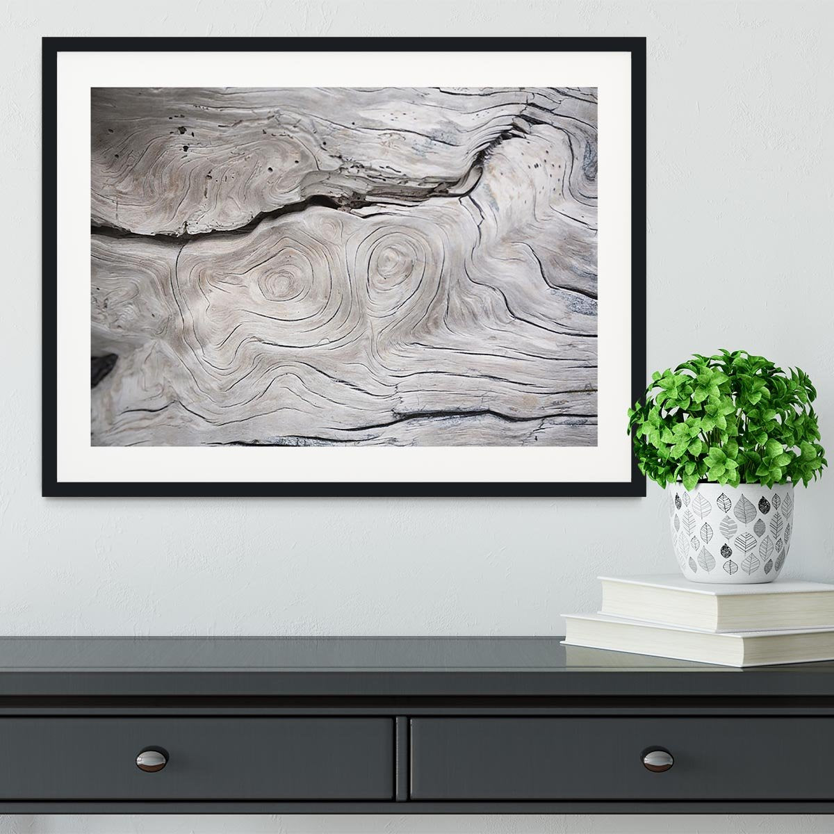 Cracks and structures in wood Framed Print - Canvas Art Rocks - 1