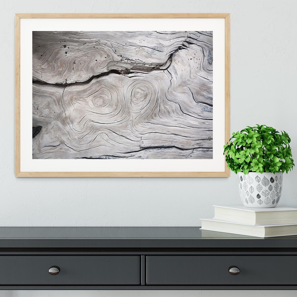 Cracks and structures in wood Framed Print - Canvas Art Rocks - 3
