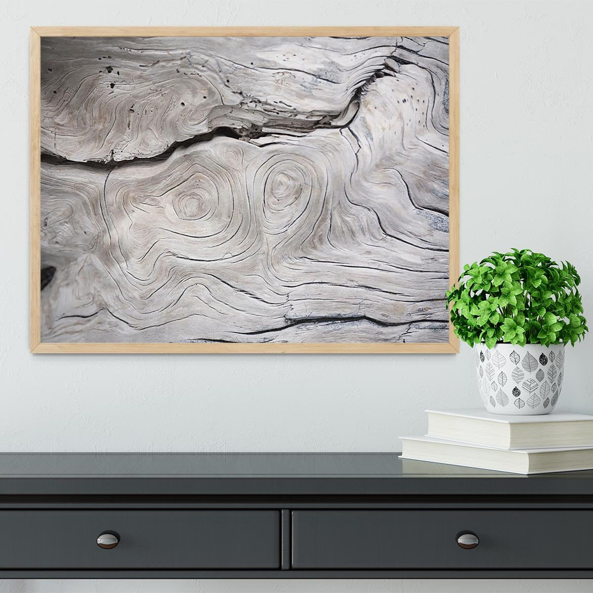Cracks and structures in wood Framed Print - Canvas Art Rocks - 4