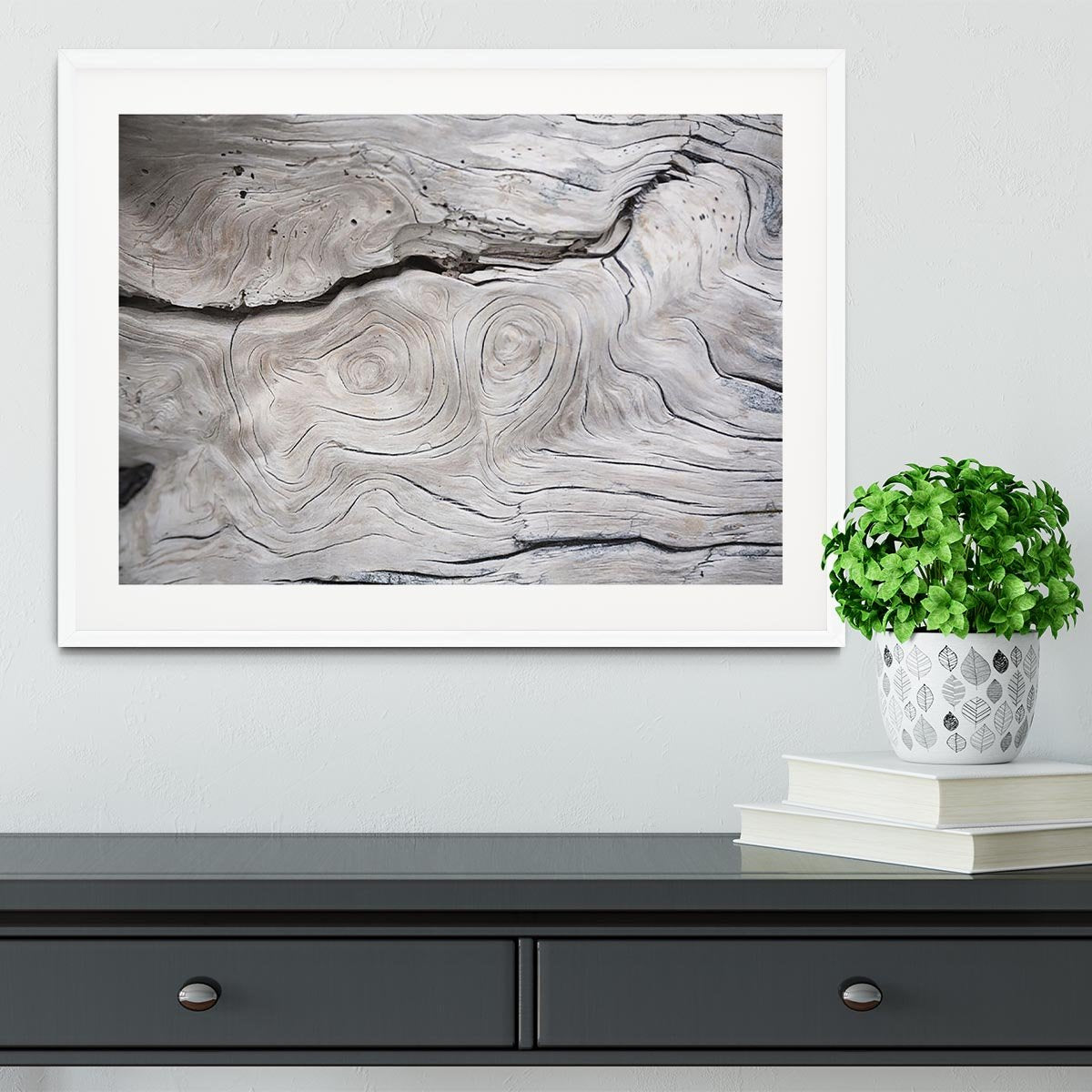 Cracks and structures in wood Framed Print - Canvas Art Rocks - 5