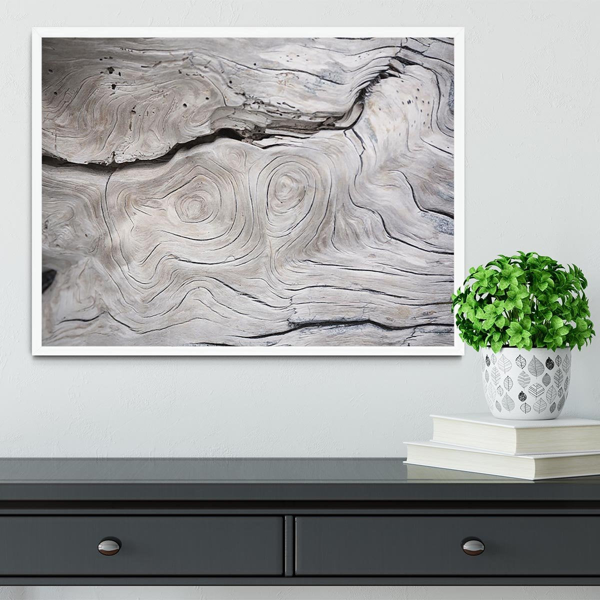 Cracks and structures in wood Framed Print - Canvas Art Rocks -6