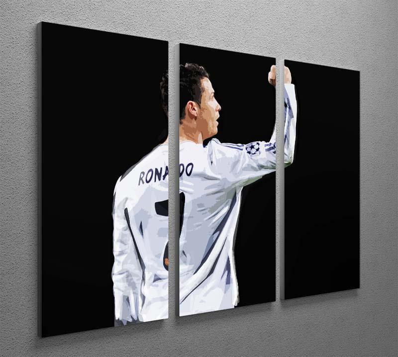 Cristiano Ronaldo 3 Split Panel Canvas Print - Canvas Art Rocks - 2