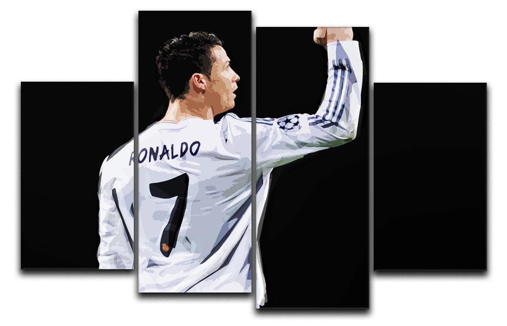 Cristiano Ronaldo 4 Split Panel Canvas  - Canvas Art Rocks - 1