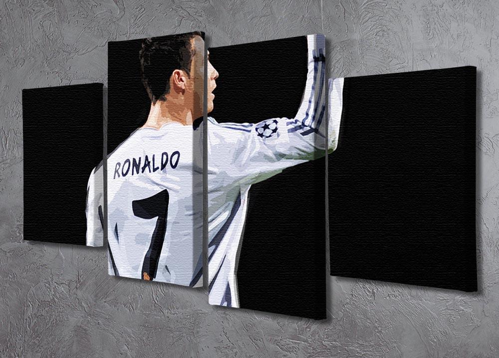 Cristiano Ronaldo 4 Split Panel Canvas - Canvas Art Rocks - 2