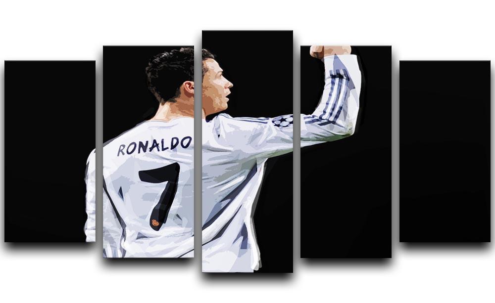Cristiano Ronaldo 5 Split Panel Canvas  - Canvas Art Rocks - 1