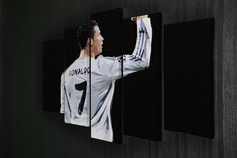 Cristiano Ronaldo 5 Split Panel Canvas - Canvas Art Rocks - 2