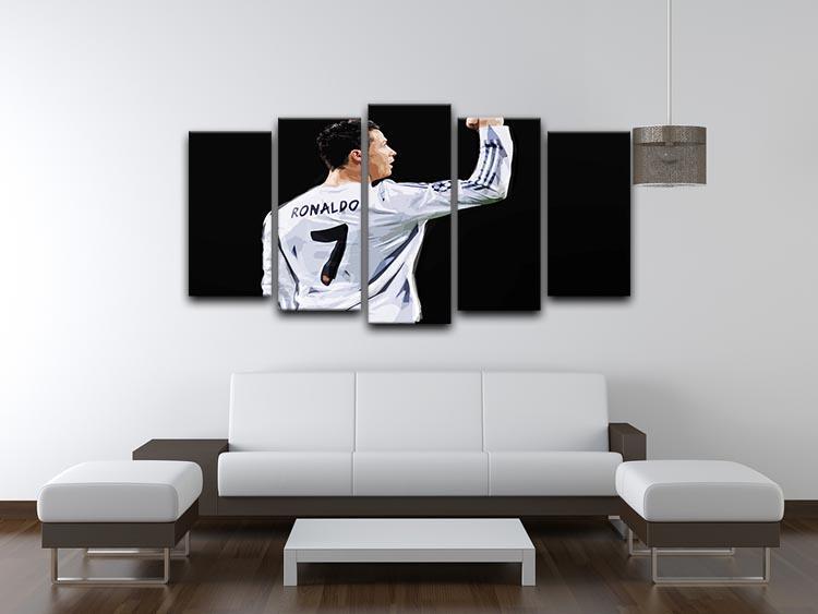 Cristiano Ronaldo 5 Split Panel Canvas - Canvas Art Rocks - 3