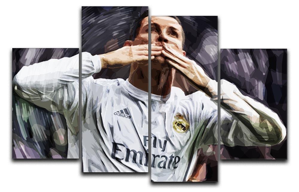Cristiano Ronaldo Kiss 4 Split Panel Canvas  - Canvas Art Rocks - 1