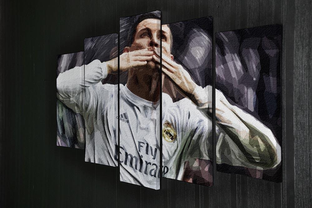 Cristiano Ronaldo Kiss 5 Split Panel Canvas - Canvas Art Rocks - 2