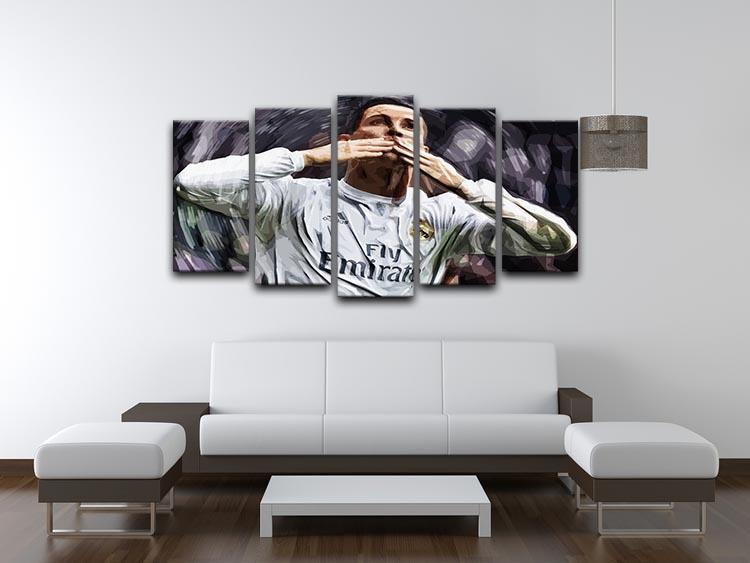 Cristiano Ronaldo Kiss 5 Split Panel Canvas - Canvas Art Rocks - 3