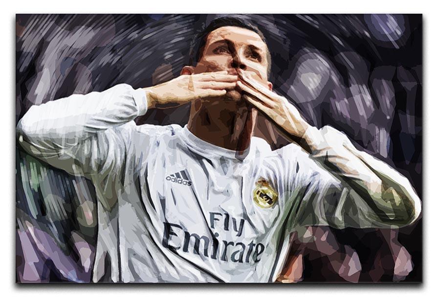 Cristiano Ronaldo Kiss Canvas Print or Poster  - Canvas Art Rocks - 1