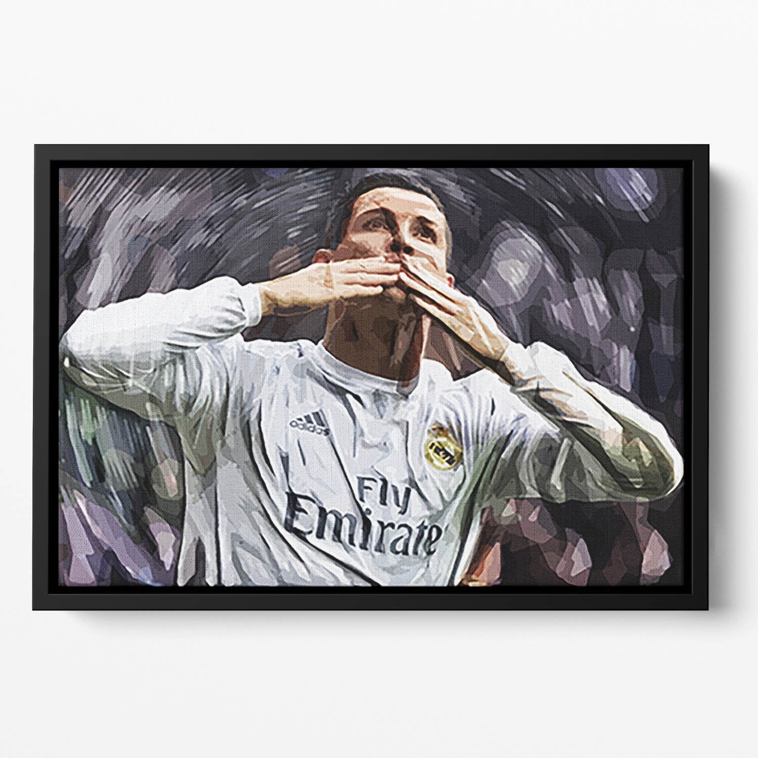 Cristiano Ronaldo Kiss Floating Framed Canvas