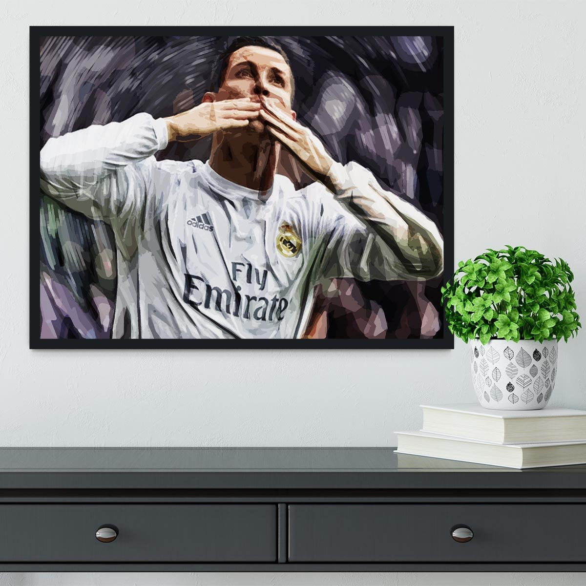 Cristiano Ronaldo Kiss Framed Print - Canvas Art Rocks - 2