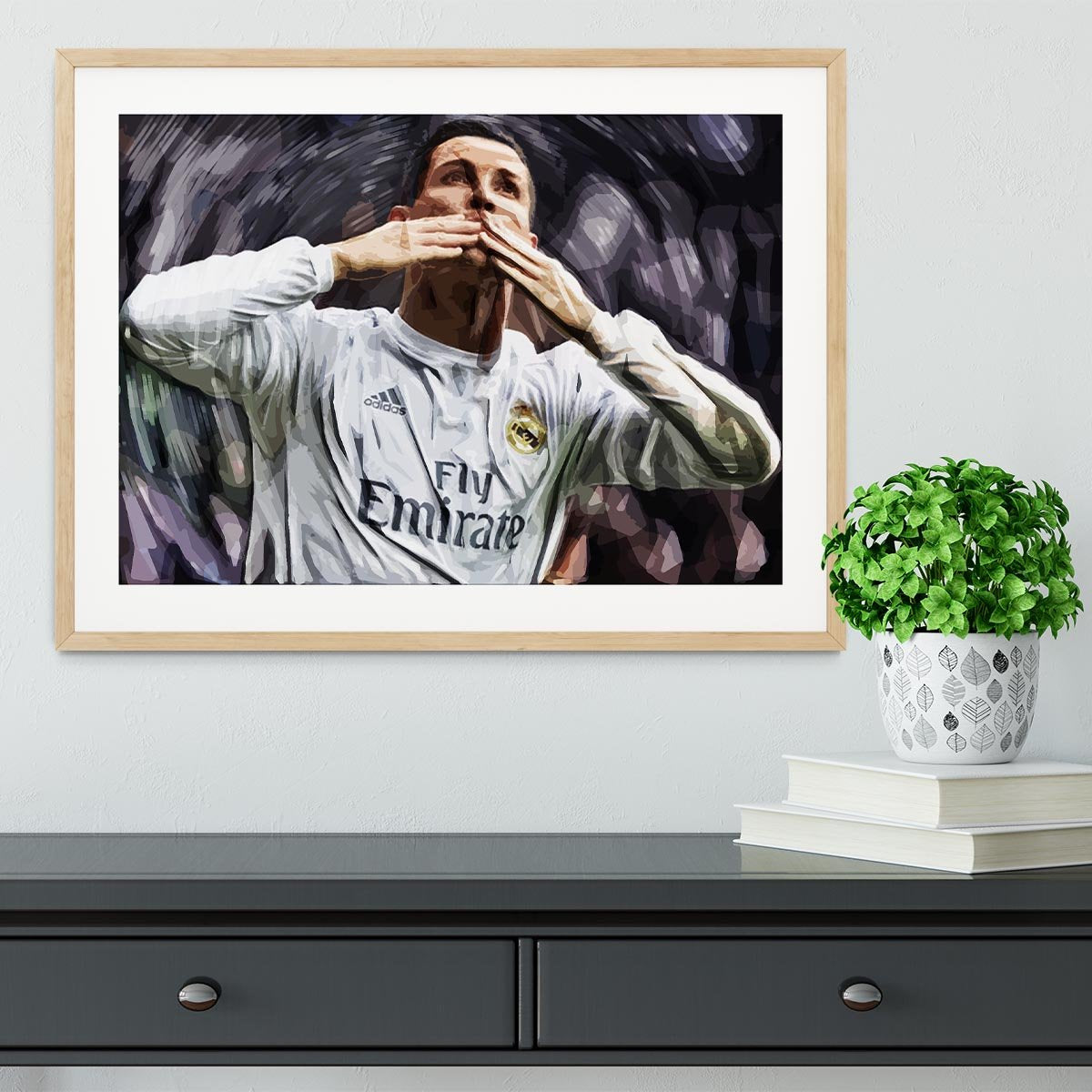 Cristiano Ronaldo Kiss Framed Print - Canvas Art Rocks - 3