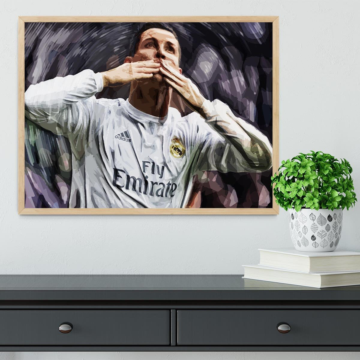 Cristiano Ronaldo Kiss Framed Print - Canvas Art Rocks - 4