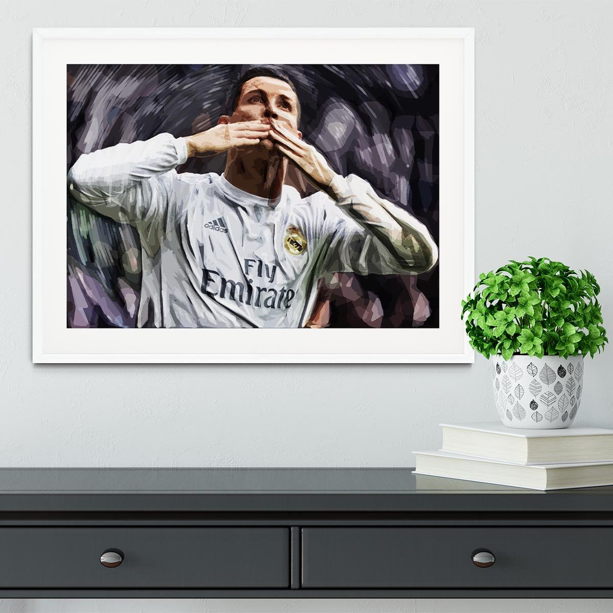 Cristiano Ronaldo Kiss Framed Print - Canvas Art Rocks - 5